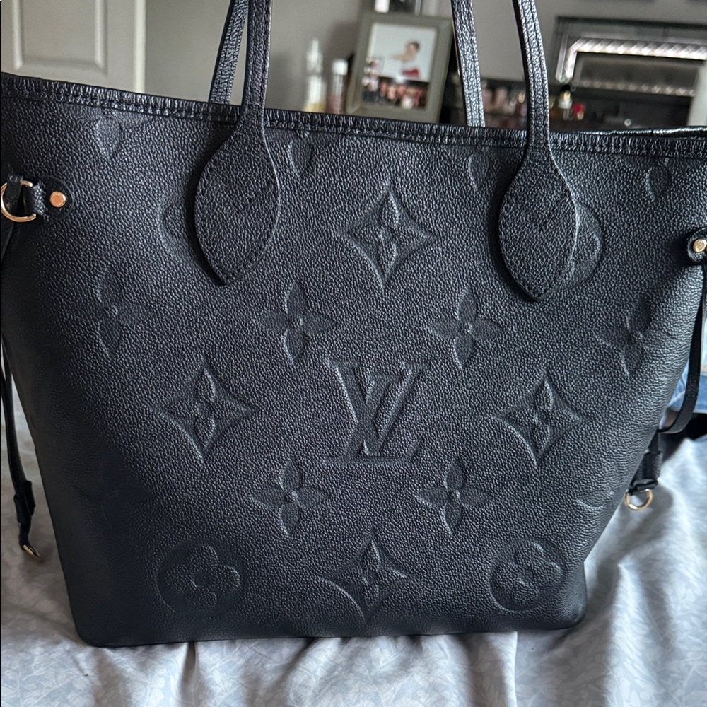 Louis Vuitton Embossed Black Tote